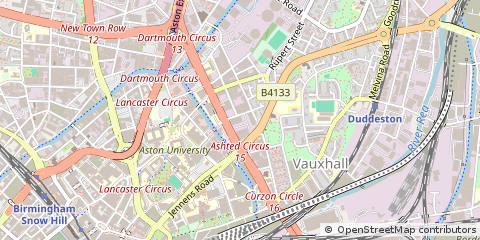 Map of Birmingham, West Midlands