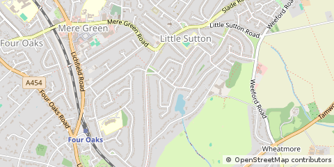 Map of Sutton Coldfield