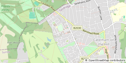 Map of Caterham, Surrey