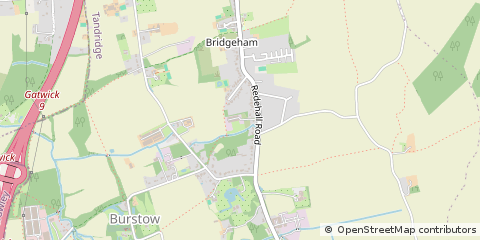 Map of Smallfield, Surrey