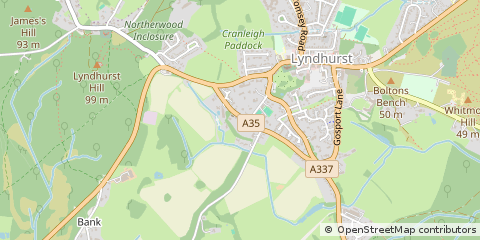 Map of Lyndhurst, Hampshire