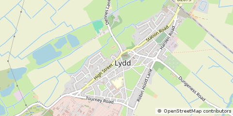 Map of Lydd, Kent