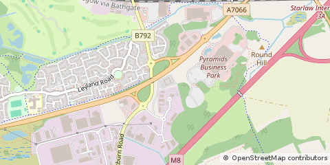 Map of Bathgate, West Lothian