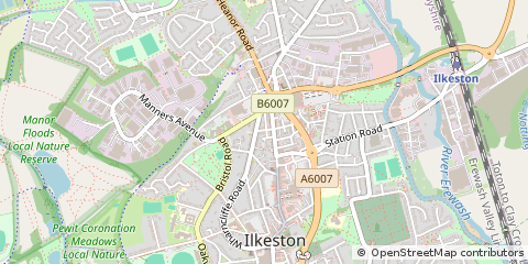 Map of Ilkeston, Derbyshire