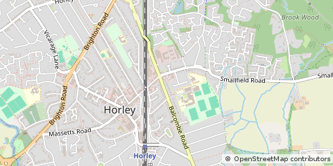 Map of Horley, Surrey