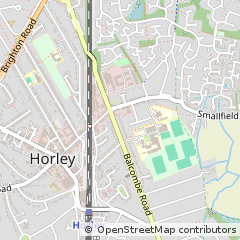 Map of Horley, Surrey