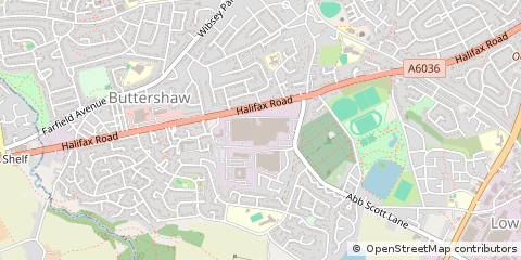 Map of Bradford, West Yorkshire