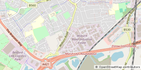 Map of Bedford, Bedfordshire
