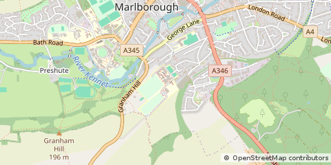 Map of Marlborough, Wiltshire