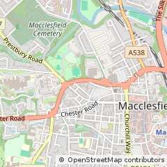 Map of Macclesfield, Cheshire