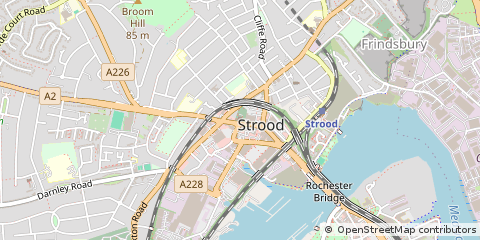 Map of Rochester, Kent