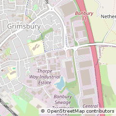 Map of Banbury, Oxforshire