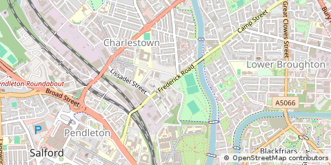Map of Salford, Greater Manchester