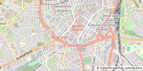 Map of Sheffield