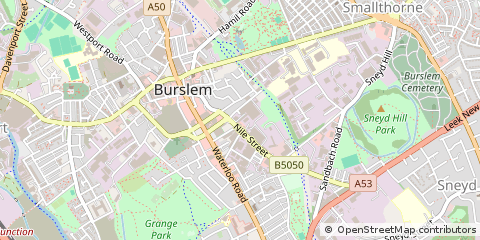 Map of Stoke-on-Trent, Staffordshire