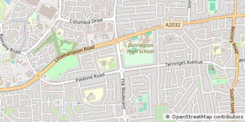Map of Worthing, West Sussex