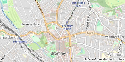 Map of Bromley, Kent