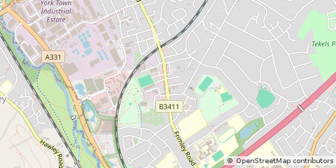 Map of Camberley, Surrey