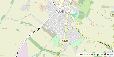 Map of Toddington, Bedfordshire