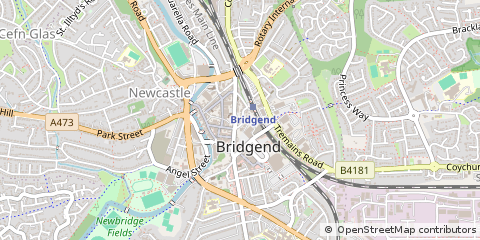 Map of Bridgend