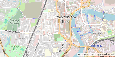 Map of Stockton-on-Tees, Cleveland