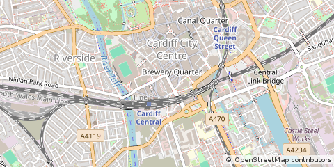 Map of Cardiff