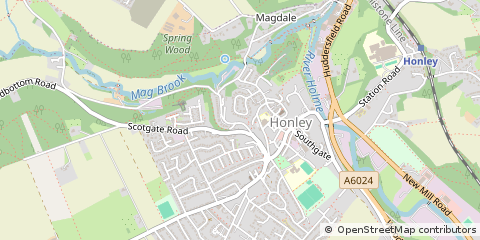 Map of Holmfirth, West Yorkshire