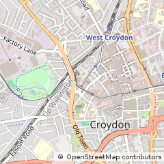 Map of Croydon, Surrey