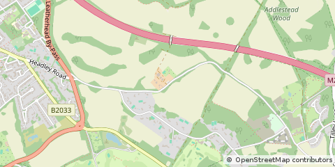 Map of Leatherhead, Surrey