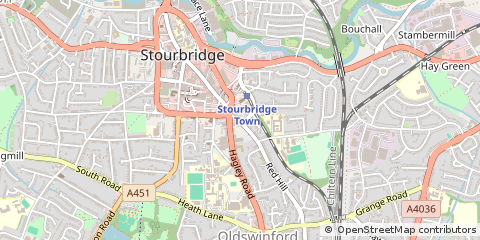Map of Stourbridge, West Midlands