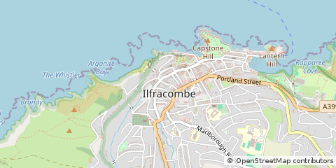 Map of Ilfracombe, Devon