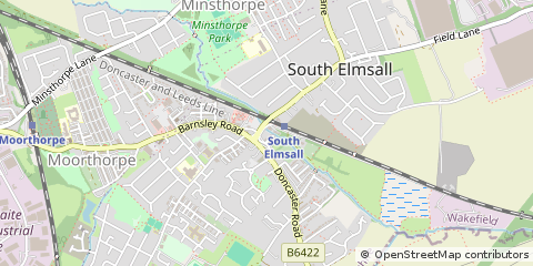 Map of Pontefract, West Yorkshire