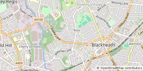 Map of Rowley Regis, West Midlands