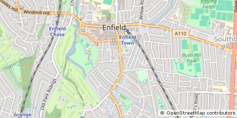 Map of Enfield, Middlesex