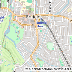 Map of Enfield, Middlesex