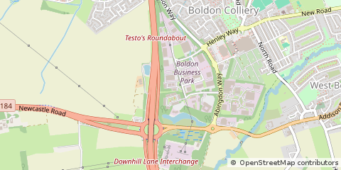 Map of Boldon, Tyne and Wear