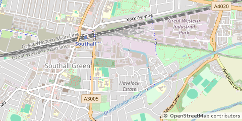 Map of Southall, Middlesex