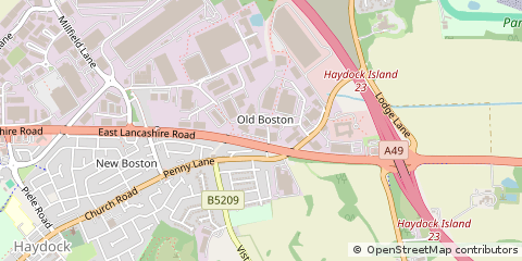 Map of ST. Helens, Merseyside