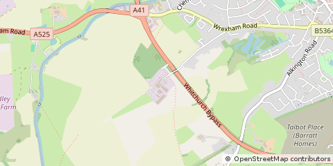 Map of Whitchurch, Shropshire