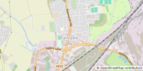 Map of Rotherham, South Yorkshire