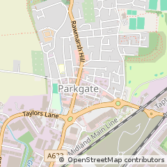 Map of Rotherham, South Yorkshire