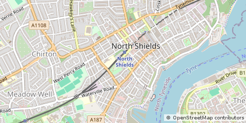 Map of North Shields, Tyne and Wear