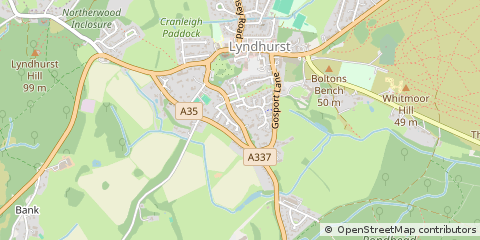 Map of Lyndhurst