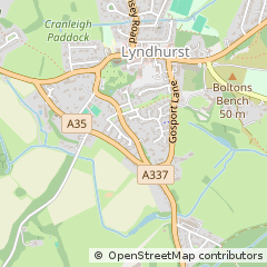 Map of Lyndhurst