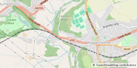Map of Halifax, West Yorkshire