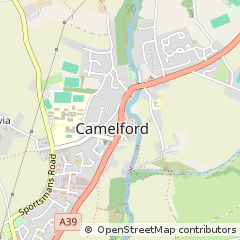 Map of Camelford, Cornwall