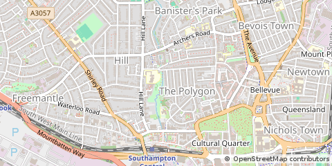 Map of Southampton, Hampshire