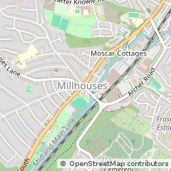 Map of Sheffield, South Yorkshire