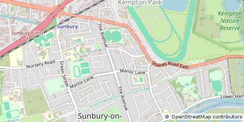 Map of Sunbury-on-Thames