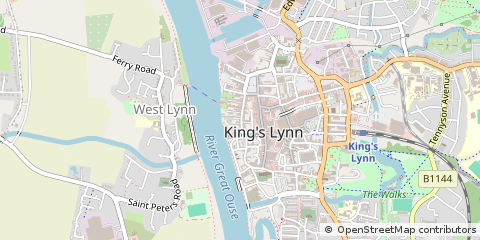 Map of King's Lynn, Norfolk